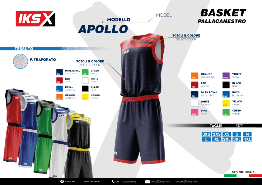KIT BASKET MASCHILE IKS IN SUBLIMATICO