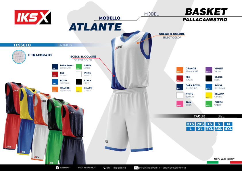 KIT BASKET MASCHILE IKS IN SUBLIMATICO