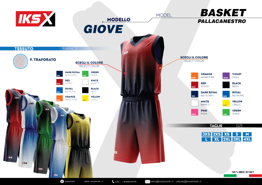 KIT BASKET MASCHILE IKS IN SUBLIMATICO