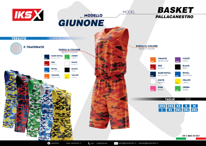 KIT BASKET MASCHILE IKS IN SUBLIMATICO