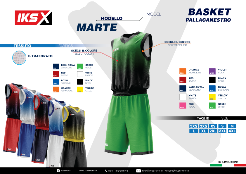 KIT BASKET MASCHILE IKS IN SUBLIMATICO
