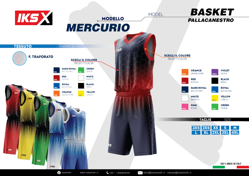 KIT BASKET MASCHILE IKS IN SUBLIMATICO