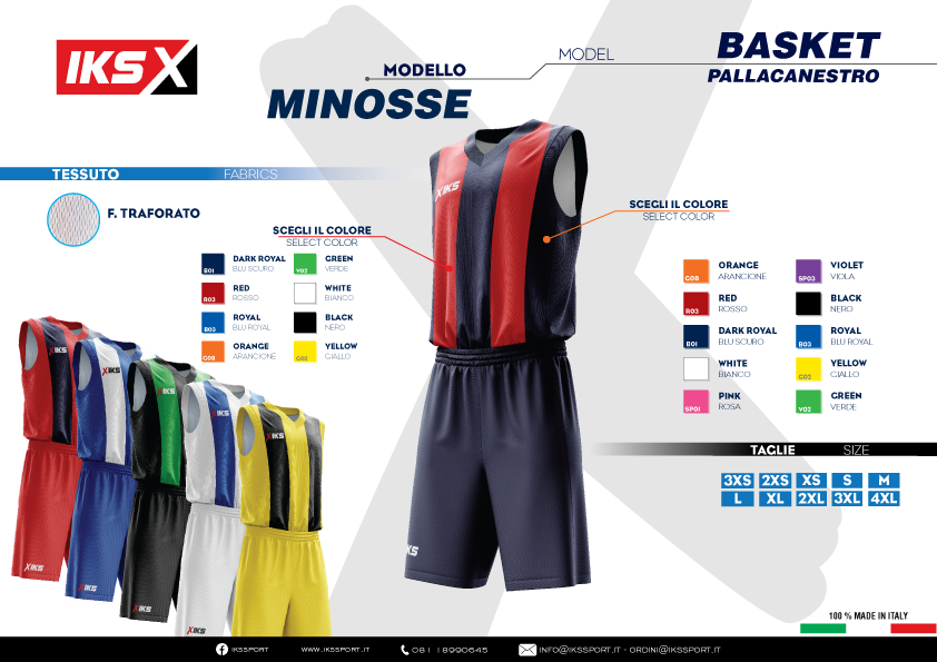 KIT BASKET MASCHILE IKS IN SUBLIMATICO