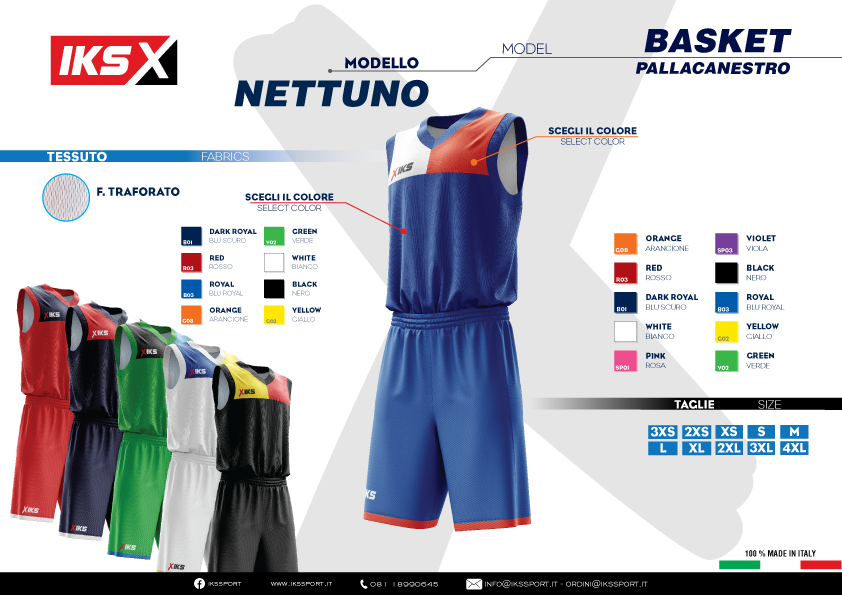 KIT BASKET MASCHILE IKS IN SUBLIMATICO