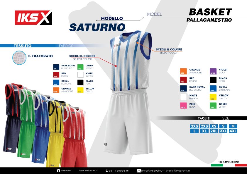 KIT BASKET MASCHILE IKS IN SUBLIMATICO