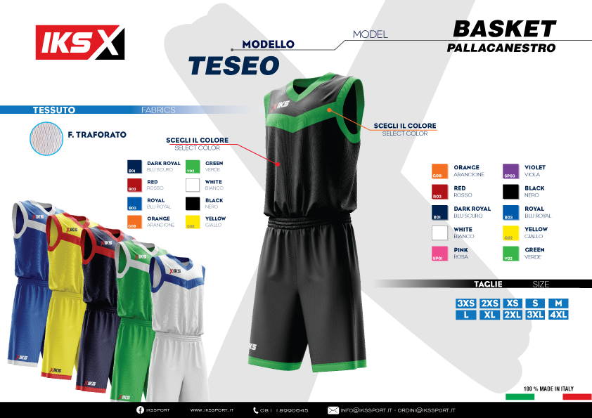 KIT BASKET MASCHILE IKS IN SUBLIMATICO