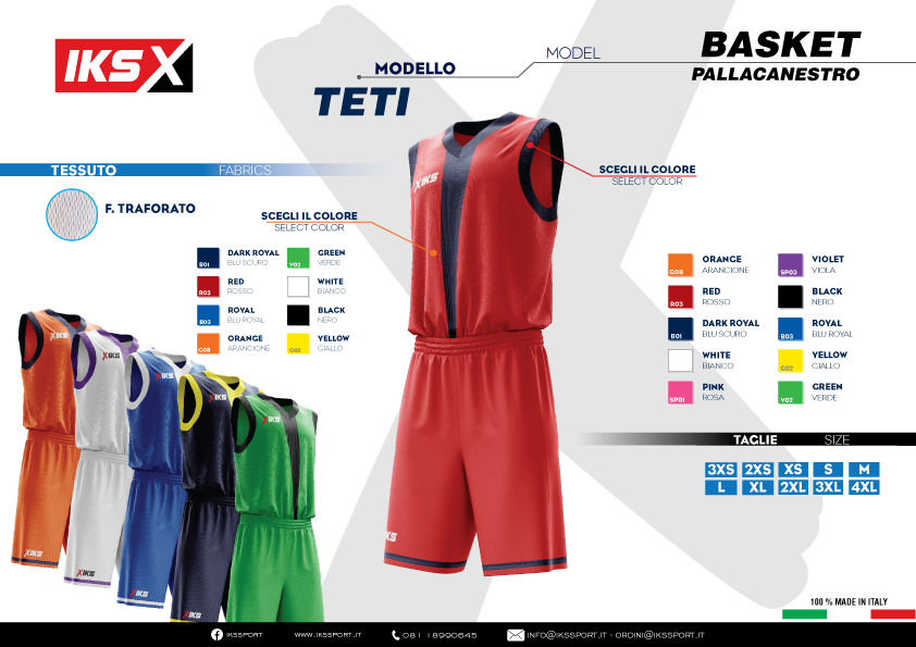 KIT BASKET MASCHILE IKS IN SUBLIMATICO